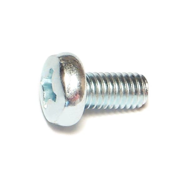 Midwest Fastener M6-1.00 x 12 mm Phillips Pan Machine Screw, Zinc Plated Steel, 10 PK 63135 - main